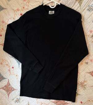 Pro 5 Super Heavyweight Waffle Knit Long Sleeve Gorpcore Thermal Crewneck